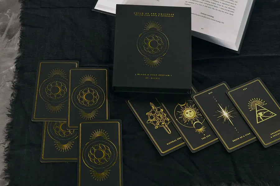 child of the universe oracle cards and book black edition