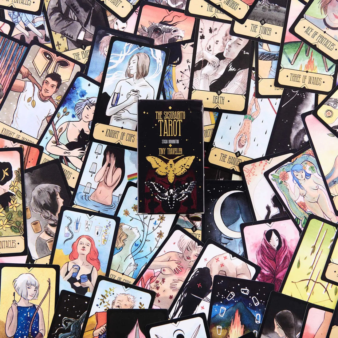 sasuraibito tiny traveler mini tarot deck