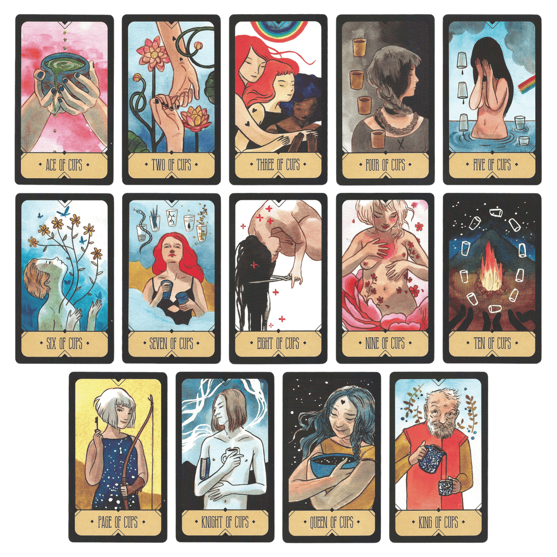 sasuraibito mini tarot cups minor arcana