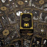 marigold tarot deck box and cards