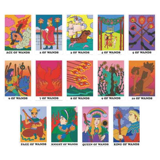 Rainbow Heart Tarot Deck by Rachel Rosenkoetter | Free Shipping – Tarot ...